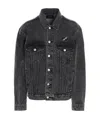 We11 Done Logo Patch Denim Jacket In Black