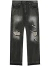 We11 Done Logo-patch Jeans In Black