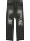 We11 Done Logo-patch Jeans In Black