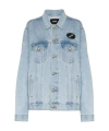 We11 Done Logo-patch Oversized Denim Jacket In Blue