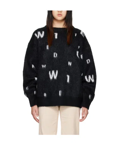 We11 Done Logo Pattern Sweater In Black
