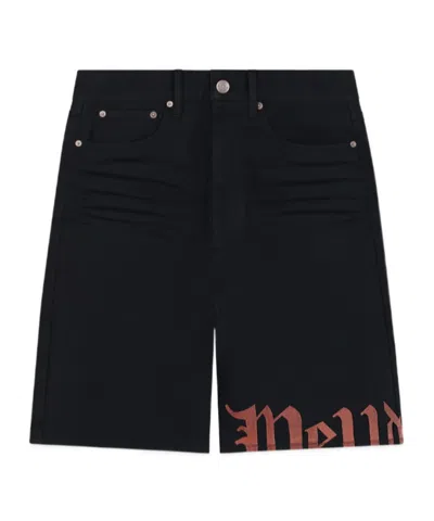 We11 Done Logo-print Bermuda Shorts In Black