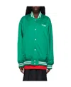 We11 Done Logo-print Bomber Jacket In Green