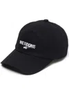 We11 Done Logo-print Cotton Cap In Black