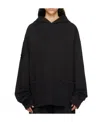 We11 Done Logo-print Cotton Hoodie In Black