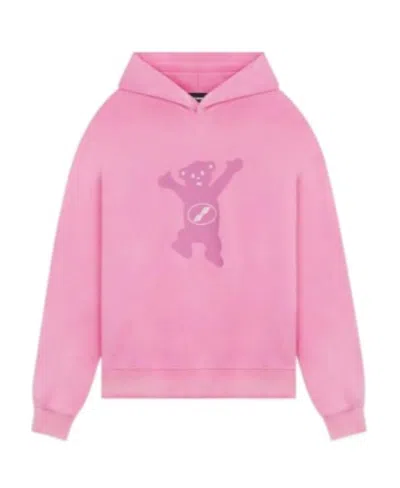 We11 Done Logo Print Cotton Hoodie In Pink