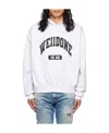 We11 Done Logo-print Cotton Hoodie In White