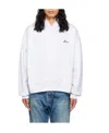 We11 Done Logo-print Cotton Hoodie In White