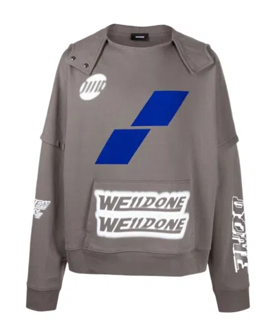 WE11 DONE LOGO-PRINT COTTON JUMPER