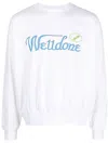 We11 Done Logo-print Cotton Sweatshirt In White