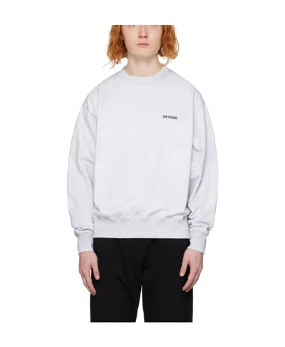 We11 Done Logo Print Cotton Sweatshirt In White