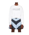 We11 Done Logo Print Cotton Sweatshirt In White