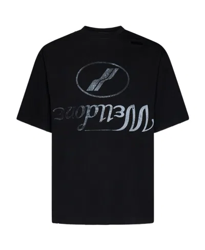 WE11 DONE WE11DONE LOGO-PRINTED ROUND NECK T-SHIRT