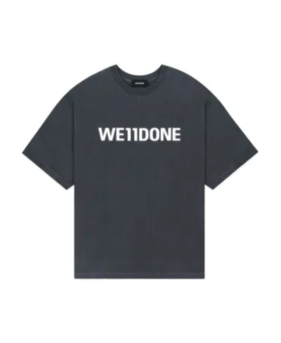 We11 Done Logo-print Cotton T-shirt In Black