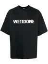 We11 Done Black Large Basic Logo T-shirt In Black