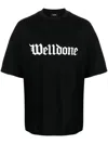 We11 Done Logo-print Cotton T-shirt In Black