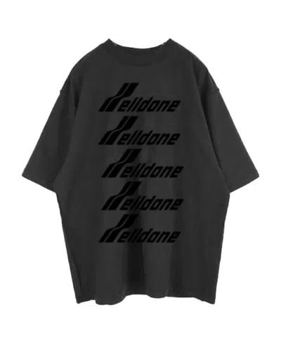 We11 Done Logo-print Cotton T-shirt In Black