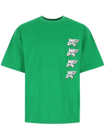 We11 Done We11done Grass Green Cotton Oversize T-shirt