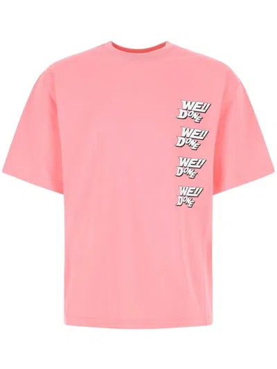 WE11 DONE LOGO-PRINT COTTON T-SHIRT