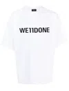 We11 Done Logo-print Cotton T-shirt In Weiss