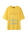 We11 Done Logo-print Cotton T-shirt In Yellow