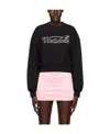 We11 Done Logo-print Cropped Sweatshirt In Black