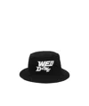 We11 Done Logo-print Detail Bucket Hat In Black