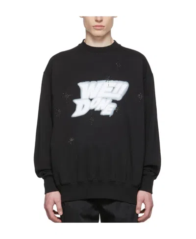 We11 Done Logo-print Detail Sweatshirt In Black