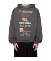 We11 Done Gray Multi Logo Print Hoodie In Gray