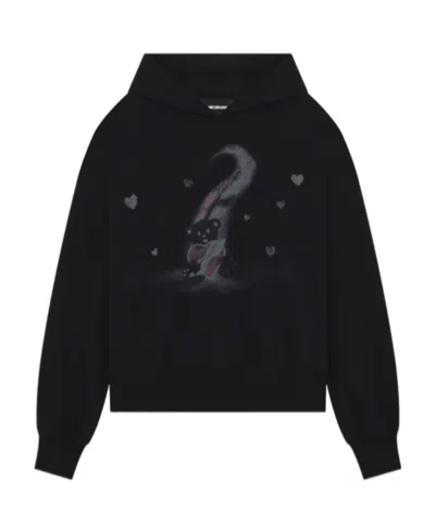 We11 Done Logo-print Long-sleeve Hoodie In Black