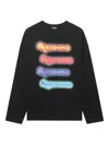 We11 Done Logo-print Long-sleeve Top In Black
