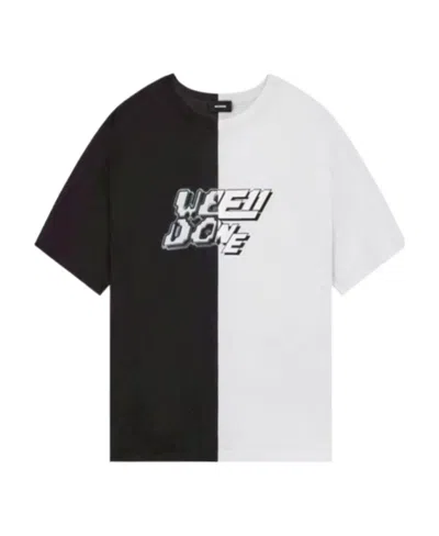We11 Done Logo-print Panelled T-shirt In White