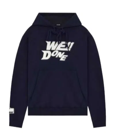 We11 Done Logo-print Pullover Hoodie In Black