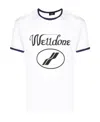 We11 Done Logo-print Ringer T-shirt In White