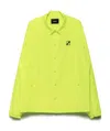 We11 Done Logo Print Shirt-jacket In Yellow