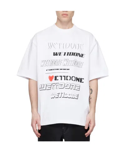 We11 Done Logo-print Short-sleeve T-shirt In White