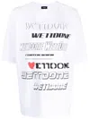 We11 Done Logo Print Crewneck Cotton T-shirt In White
