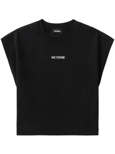 We11 Done Logo-print T-shirt In Black