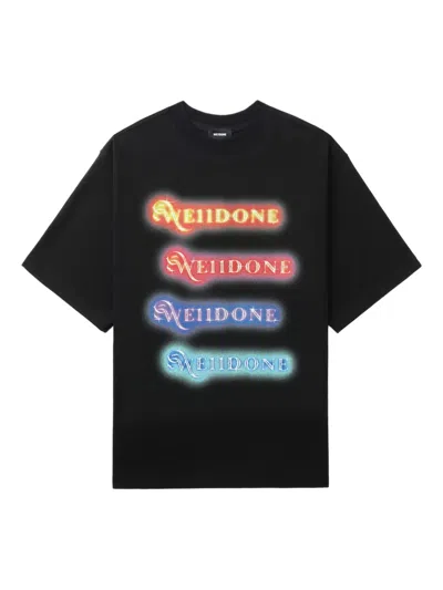 We11 Done Logo-print T-shirt In Black