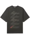 We11 Done Logo Print T-shirt In Grey
