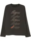 We11 Done Logo Print T-shirt In Grey