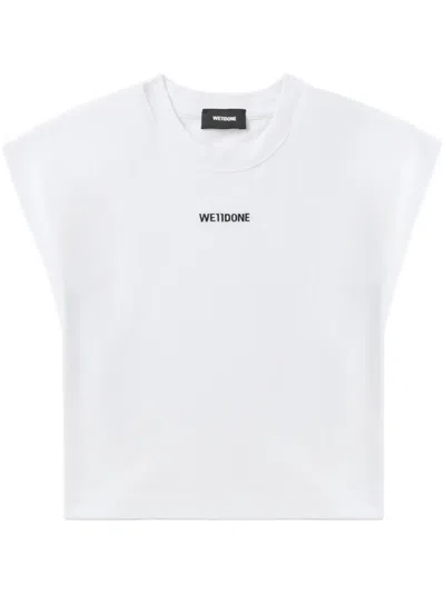 We11 Done Logo-print T-shirt In White