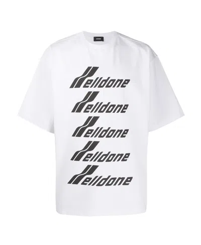 WE11 DONE WE11DONE LOGO PRINT OVERSIZED T-SHIRT