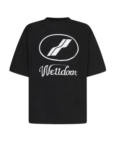 We11 Done Logo Printed T-shirt In Black