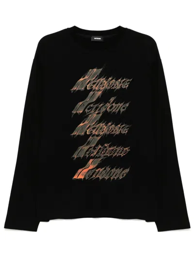 We11 Done T-shirt Mit Logo-print In Black