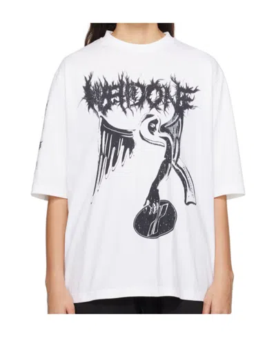We11 Done Logo Printed T-shirt In White