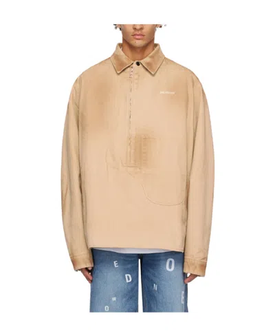 We11 Done Beige Washed Anorak Jacket