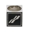 We11 Done Logo Ring In Black