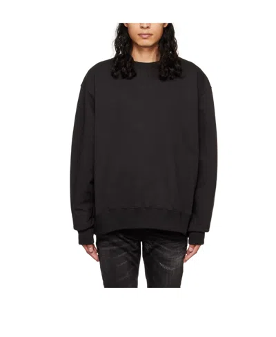 We11 Done Logo Round Neck Hoodie In Black
