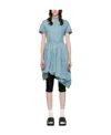 We11 Done Blue Denim Mini Dress In Blue